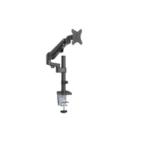 Brateck Single Monitor Heavy-Duty Aluminum Gas Spring Monitor Arm Fit Most 17' - 35' Monitors Up to12kg per screen VESA 75x75/100x100