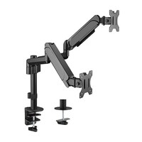 Brateck Dual Monitors Pole-Mounted Gas Spring Monitor Arm Fit Most 17'-32' Monitors Up to 9kg per screen VESA 75x75/100x100