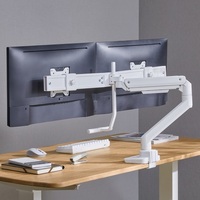 Brateck Fabulous Desk-Mounted Gas Spring Monitor Arm For Dual Monitors Fit Most 17'-32' Monitor Up to 9kg per screen VESA 100x100,75x75(Black)