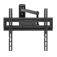 Brateck LPA78-443 Super Economy Full-Motion TV Wall Mount, Fit Screen Size: 32'-55' Up to 35 KG, Fine Texture Black,358x440x420mm (new)