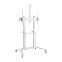 Brateck Ultra-Modern Large Screen Aluminum TV Cart  Fit 70'-120' Up to 140kg- White(LS)