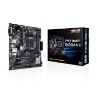 ASUS AMD PRIME B450M-K II Micro ATX motherboard with M.2 support HDMI/DVI-D/D-Sub SATA 6 Gbps 1 Gb Ethernet USB 3.2 Gen 1 Type-A BIOS FlashBack
