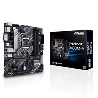 ASUS PRIME B460M-A mATX Motherboard Intel 10th Gen LGA1200 DDR4 2933MHz, 2xM.2, 6xSATA, DP, HDMI, DVI-D, LANGuard,