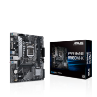 ASUS PRIME B560M-K Intel mATX Motherboard, 2x DDR4 ~128GB, 1x PCI-E x16, 2x PCI-E x1, 2x M.2, 6x SATAIII, 4x USB 3.2, 2x USB 2.0