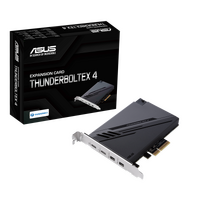 ASUS THUNDERBOLTEX 4 Expansion Card, Dual Thunderbolt, 40 Gbps Bi-Directional, 4xUSB-C, 1xDP, 4xPCIE3.0