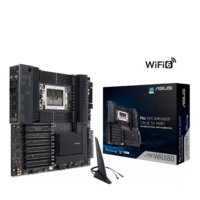 ASUS AMD PRO WS WRX80E-SAGE SE WIFI Workstation MB, Extended ATX, Intel Dual 10Gb Ethernet, WIFI6, BT5, PCIe4.0 x16 slots, 3 x M.2 PCIe4.0, 16 Power S