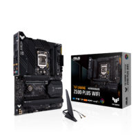 ASUS TUF GAMING Z590-PLUS WIFI Intel Z590 (LGA 1200) ATX Gaming Motherboard PCIe 4.0, three M.2 slots, Intel WiFi 6 and 2.5 Gb Ethernet, HDMI, DP, RGB