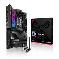 ASUS ROG MAXIMUS Z790 HERO ATX Motherboard, 4xDDR5, 2xPCI-E 5.0x16, 5xM.2, 6xSATA3, 10xUSB3.2, 1xHDMI 2.1, 2x TB4, WIFI6E, BT5.3, Intel 2.5GbE, Aura S