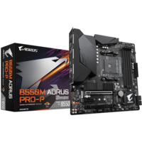 Gigabyte B550M AORUS PRO-P AMD Ryzen M-ATX Motherboard,10+2 Phases Digital Twin Power Design, PCIe 4.0 x16, 2x M.2, LAN, Q-Flash Plus