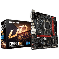 Gigabyte B560M H Intel LGA 1200 mATX Motherboard, 2x DDR4 ~64GB, 1x PCI-E x16, 1x PCI-E x1, 2x M.2, 4x SATA, 4x USB 3.2, 2x USB 2.0