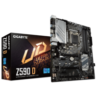 Gigabyte Z590 D Intel ATX Motherboard, 4x DDR4 ~128GB, 3x PCI-E x16, 2x PCI-E x1, 2x M.2, 6x SATAIII, RAID 0/1/5/10, 6x USB 3.2 (LS)