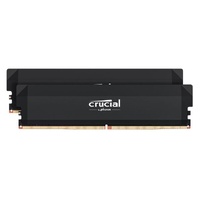 Crucial Pro 32GB (2x16GB) DDR5 UDIMM 6400MHz CL32 Black Heat Spreader Overclocking Support Intel XMP AMD Ryzen Desktop PC Gaming Memory