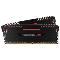 Corsair 32GB (2x16GB) DDR4 2666MHz Vengeance Black Heat spreader with Red LED