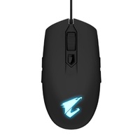 Gigabyte AORUS M2 Optical Gaming Mouse USB Wired 6200 dpi 12500 fps 50g 3D Scroll 50 million click Matte Black RGB Fusion On-the-fly DPI Adjustment