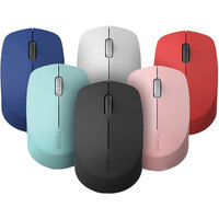 RAPOO M100 2.4GHz & Bluetooth 3 / 4 Quiet Click Wireless Mouse Pink  - 1300dpi Connects up to 3 Devices, Up to 9 months Battery Life