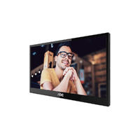 AOC 15.6' IPS 5ms Full HD 1920 x 1080 USB-C Powered Business Mobile Portable Monitor - Tilt, Speaker, Earphone, VESA 50mm x 50mm
