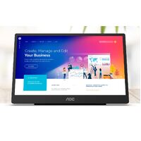 AOC 15.6' IPS 5ms Full HD 1920 x 1080 USB-C Powered Business Mobile Portable Monitor - Tilt, VESA 50mm x 50mm (LS)