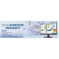 AOC 23.8' IPS 4ms, Full HD, - DP, HDMI, VGA. Tilt Low Blue Mode and Flicker Free, 2x Speakers. Office and Multimedia Monitor