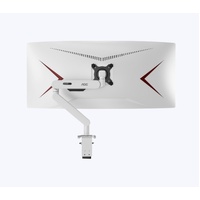 AOC AM402W White Desk-mount Monitor Arm  aluminum Alloy Structure. Mechanical Spring. Full Range Motion 17-34' up to 9KG VESA 100 and 75mm