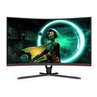 AOC 31.5' Super Curved 1000R 2K QHD, Free-Sync,1ms, 165Hz,  HDR Ready, VA, 250nits, 2H1DP earphone, Normal stand, VESA 100X100mm