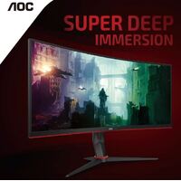 AOC 34' Curved 3440 x 1440 21:9, 1ms, HDR, Ultra Fast 144Hz Panel, Adaptive Sync, HDMI: 2.2, DisplayPort: 2.2 Gaming Monitor
