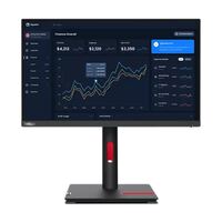LENOVO ThinkVision T22i-30 21.5' FHD IPS Monitor 1920x1080 16:9 Anti-Glare Height Adjustable Titl Swivel Pivot 4xUSB3.2 Hub VGA DP HDMI Audio 3yr wty