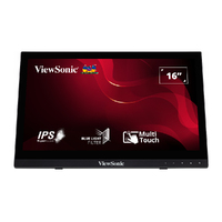 ViewSonic TD1630-3 16' 10 Point Projected Capactitive Touch, HDMI and VGA, Dual Speakers, Durable, Scratch Resistant, VESA 75, Monitor. KIOSK
