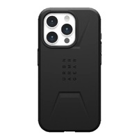 UAG Civilian Magsafe Apple iPhone 15 Pro (6.1') Case - Black (114275114040), 20 ft. Drop Protection (6M), Armored Shell, Raised