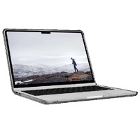 UAG [U] Lucent Apple MacBook Air 2022 Case - Ice/Black (134008114340), DROP+ Military Standard,Co-Mold Design, Airsoft Corners, Hinged,Easy-grip,slim