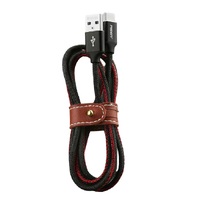PISEN USB-C to USB-A Cable (1.2M) - Black, Supports 2.4A, USB 2.0, Durable, Denim Aluminum Alloy, Fast Data Sync and Charging