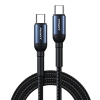 PISEN USB-C to USB-C 100W PD Fast Charging Cable (1M) - Braided Cable, SR Bend-Resistant, Higher Efficiency Charging, Lower Heat
