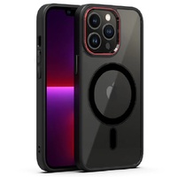 Phonix Apple iPhone 15 Pro Max (6.7') Clear Armor Hard MagSafe Case With Metal Mens Protection Black-Edge Protection,Shock Absorption,Slim,Lightweight