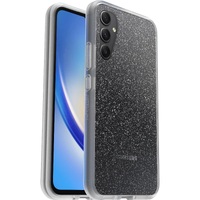 OtterBox React Samsung Galaxy A34 5G (6.6') Case Stardust (Clear Glitter) - (77-91624), DROP+ Tested, Raised Screen Bumpers, Hard Case with Soft Edge