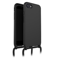 OtterBox React Necklace Apple iPhone SE (3rd & 2nd Gen) and iPhone 8/7 Case Black - (77-92273), DROP+ Tested, Detachable Nylon Rope, Raised Edges