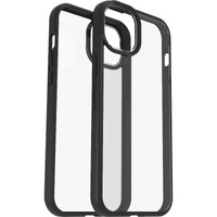 OtterBox React Apple iPhone 15 Plus (6.7") Case Black Crystal (Clear/Black) - (77-92768), Antimicrobial, DROP+ Military Standard
