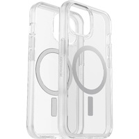 OtterBox Symmetry+ MagSafe Apple iPhone 15 (6.1") Case Clear - (77-93109), Antimicrobial, DROP+ 3X Military Standard, Raised Edges