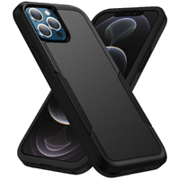 Phonix Apple iPhone 12 / iPhone 12 Pro Armor Light Case - Black, Military-Grade Drop Protection, Scratch-Resistant