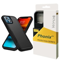 Phonix Apple iPhone 13 Armor Light Case - Black, Military-Grade Drop Protection, Scratch-Resistant, Enhanced Camera & Screen Protection