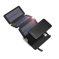 Cygnett ChargeUp Explorer 8K mAh Power Bank with Solar Panels - Black (CY2805PBCHE), 2xUSB-A, 3x Detachable Solar Panels,Battery indicator, LED Torch