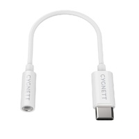 Cygnett Essentials USB-C Audio Adapter - White (CY2867PCCPD), Works With USB-C Phone/Tablet, Connect your 3.5mm headphones to your USB-C device