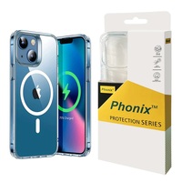 Phonix Apple iPhone 12 Mini Clear Rock Hard Case with MagSafe - Non-Slip Coating, Created from Strong and Durable Material, Ultra-thin