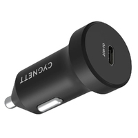 Cygnett Charge & Connect 20W USB-C Car Charger - Black (CY3744CYCCH), 0-50% iPhone battery life restored in 30 mins, USB-C Power Delivery, 2YR.