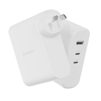 Cygnett PowerMaxx 100W Multiport GaN Wall Charger - White (CY4373PDWCH), 1xUSB-A (18W),2xUSB-C PD (100W), Intelligent Laptop Charger, Charge 3 Devices