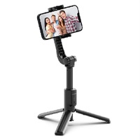 Cygnett Go Create Bluetooth Selfie Stick - (CY4474UNSES) Rechargeable Remote Smartphone Cradle 360 Rotation Foldable Built in Tripod Extendable Pole