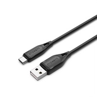 Cygnett Essentials USB-C to USB-A (2.0) Cable (1M) - Black (CY4687PCUSA), 3A/60W, 480Mbps Transfer, Fast Charge, Flexible, Durable PVC
