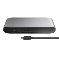Belkin Connect Thunderbolt 4, 5-in-1 Core Hub - Space Grey(INC013AUSGY), Dual Display,40 Gbps, 96W Power Delivery,Thunderbolt 4, Docking Station, 2YR