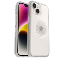 OtterBox Otter + Pop Symmetry Clear Apple iPhone 14 / iPhone 13 Case Clear Pop - (77-89701),Antimicrobial,DROP+ 3X Military Standard,Swappable PopGrip