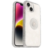 OtterBox Otter + Pop Symmetry Clear Apple iPhone 14 / iPhone 13 Case Flower Of The Month (Clear) - (77-89714),Antimicrobial,DROP