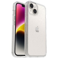 OtterBox Symmetry Clear Apple iPhone 14 / iPhone 13 Case Stardust (Clear Glitter) - (77-88612), Antimicrobial, DROP+ 3X Military Standard,Raised Edges