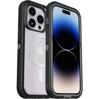OtterBox Defender XT Clear MagSafe Apple iPhone 14 Pro Case Black Crystal - (77-90065), DROP+ 5X Military Standard, Multi-Layer, Raised Edges, Rugged